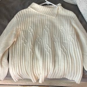 White detailed sweater